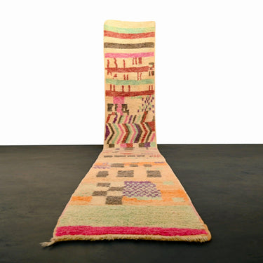 Vintage Runner Moroccan Rug 2.6 x 16.7 feet / 80 x 517 cm - Ettilux Home